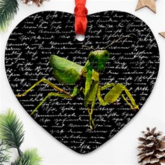 Mantis Heart Ornament (two Sides) by Valentinaart