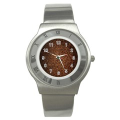 Texture Background Rust Surface Shape Stainless Steel Watch by Simbadda