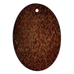 Texture Background Rust Surface Shape Oval Ornament (two Sides) by Simbadda