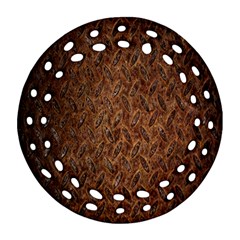 Texture Background Rust Surface Shape Round Filigree Ornament (two Sides) by Simbadda