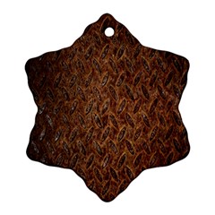 Texture Background Rust Surface Shape Snowflake Ornament (two Sides) by Simbadda