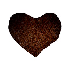 Texture Background Rust Surface Shape Standard 16  Premium Heart Shape Cushions by Simbadda