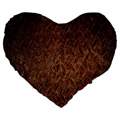 Texture Background Rust Surface Shape Large 19  Premium Flano Heart Shape Cushions by Simbadda