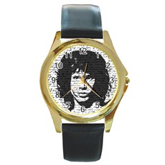 Morrison Round Gold Metal Watch by Valentinaart