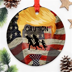 Caution Ornament (round) by Valentinaart