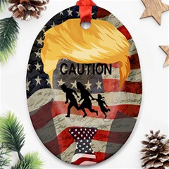 Caution Ornament (oval) by Valentinaart