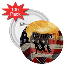 Caution 2 25  Buttons (100 Pack)  by Valentinaart