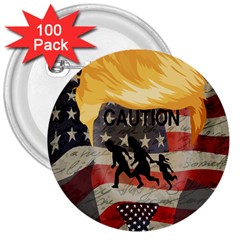 Caution 3  Buttons (100 Pack)  by Valentinaart