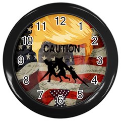 Caution Wall Clocks (black) by Valentinaart