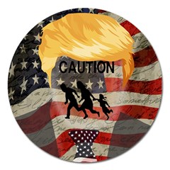 Caution Magnet 5  (round) by Valentinaart