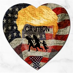 Caution Jigsaw Puzzle (heart) by Valentinaart