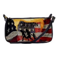 Caution Shoulder Clutch Bags by Valentinaart