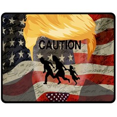 Caution Fleece Blanket (medium)  by Valentinaart