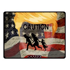 Caution Fleece Blanket (small) by Valentinaart