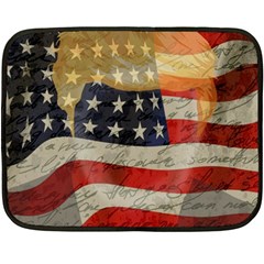 American President Double Sided Fleece Blanket (mini)  by Valentinaart