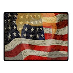 American President Double Sided Fleece Blanket (small)  by Valentinaart