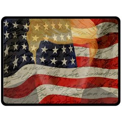 American President Double Sided Fleece Blanket (large)  by Valentinaart