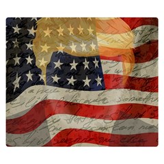 American President Double Sided Flano Blanket (small)  by Valentinaart