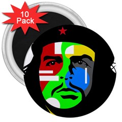 Che Guevara 3  Magnets (10 Pack)  by Valentinaart