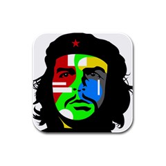 Che Guevara Rubber Square Coaster (4 Pack)  by Valentinaart