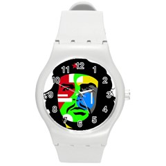 Che Guevara Round Plastic Sport Watch (m) by Valentinaart