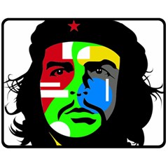 Che Guevara Double Sided Fleece Blanket (medium)  by Valentinaart