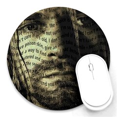 Kurt Cobain Round Mousepads by Valentinaart