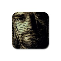 Kurt Cobain Rubber Square Coaster (4 Pack)  by Valentinaart