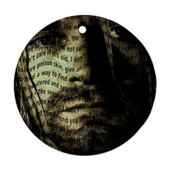 Kurt Cobain Round Ornament (two Sides) by Valentinaart