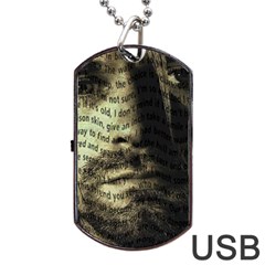 Kurt Cobain Dog Tag Usb Flash (one Side) by Valentinaart