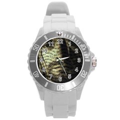 Kurt Cobain Round Plastic Sport Watch (l) by Valentinaart