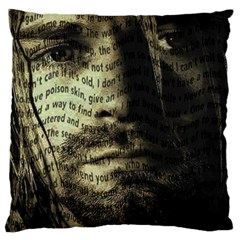 Kurt Cobain Standard Flano Cushion Case (two Sides) by Valentinaart