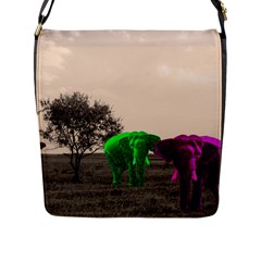 Africa  Flap Messenger Bag (l)  by Valentinaart