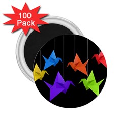 Paper Cranes 2 25  Magnets (100 Pack)  by Valentinaart