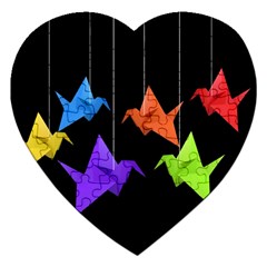 Paper Cranes Jigsaw Puzzle (heart) by Valentinaart