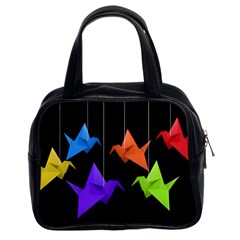 Paper Cranes Classic Handbags (2 Sides) by Valentinaart