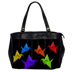 Paper Cranes Office Handbags by Valentinaart