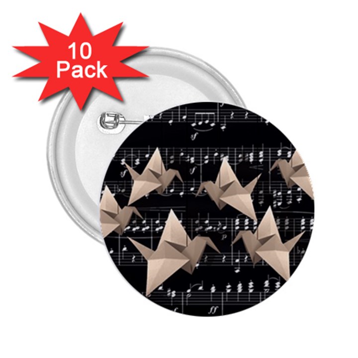 Paper cranes 2.25  Buttons (10 pack) 