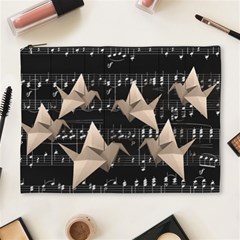 Paper Cranes Cosmetic Bag (xl) by Valentinaart