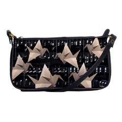 Paper Cranes Shoulder Clutch Bags by Valentinaart