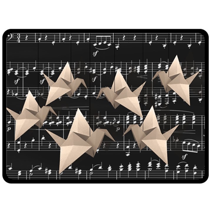 Paper cranes Fleece Blanket (Large) 