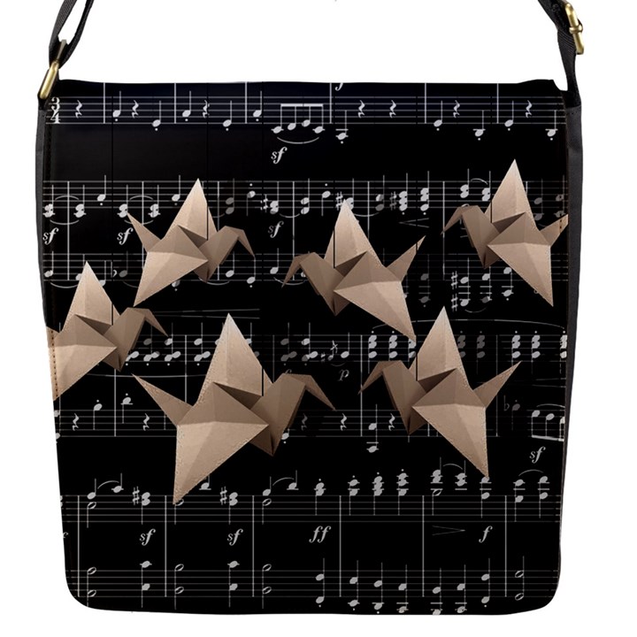 Paper cranes Flap Messenger Bag (S)