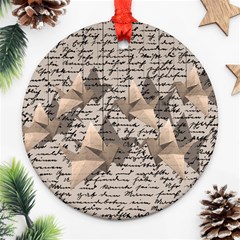 Paper Cranes Ornament (round) by Valentinaart