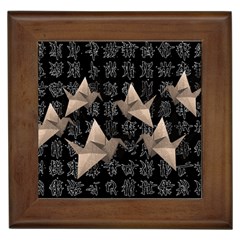 Paper Cranes Framed Tiles by Valentinaart