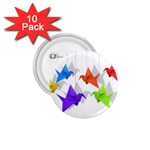 Paper cranes 1.75  Buttons (10 pack) Front