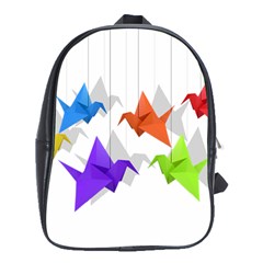 Paper Cranes School Bags (xl)  by Valentinaart