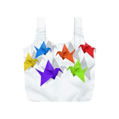 Paper Cranes Full Print Recycle Bags (s)  by Valentinaart