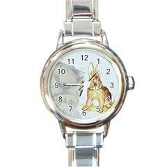 Rabbit  Round Italian Charm Watch by Valentinaart