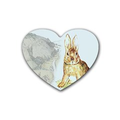 Rabbit  Heart Coaster (4 Pack)  by Valentinaart