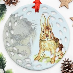 Rabbit  Ornament (round Filigree) by Valentinaart